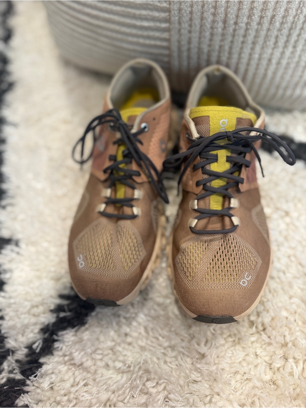 On Cloud X 2 Women’s 9.5 Mocha Sand Brown Yellow Running Sneakers - Picture 3 of 16